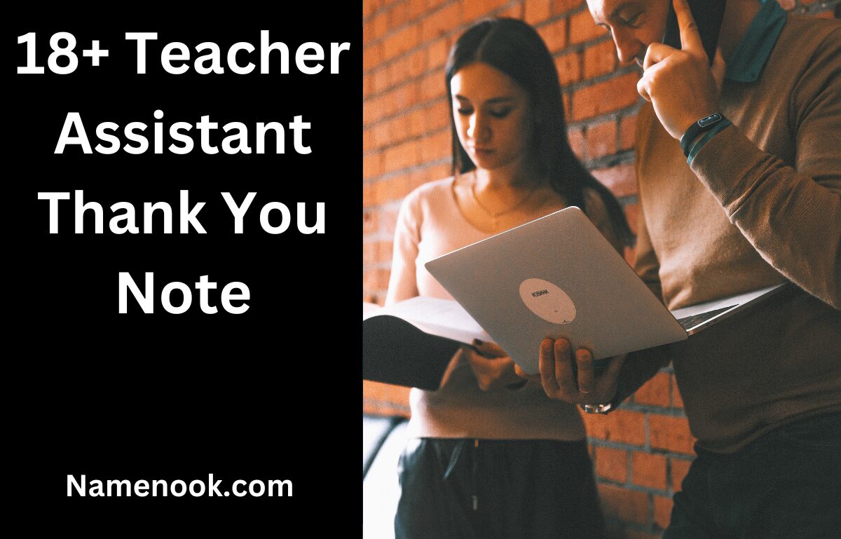 18+ Teacher Assistant Thank You Note