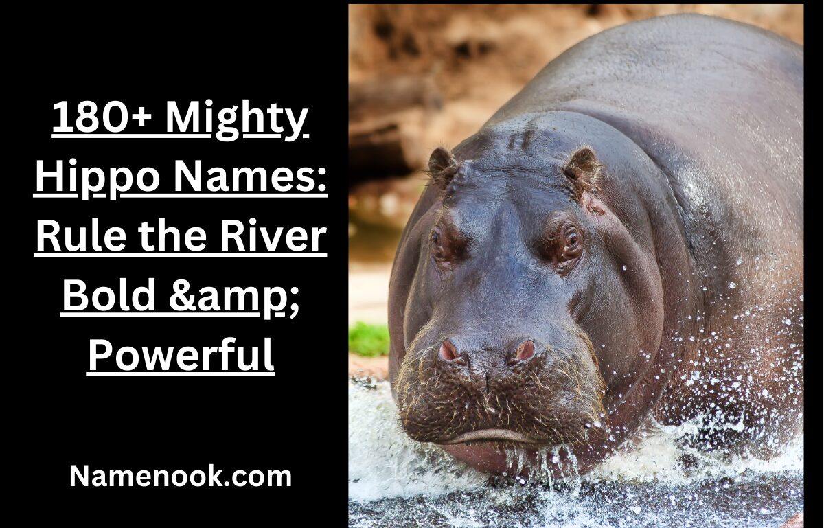 180+ Mighty Hippo Names: Rule the River Bold & Powerful