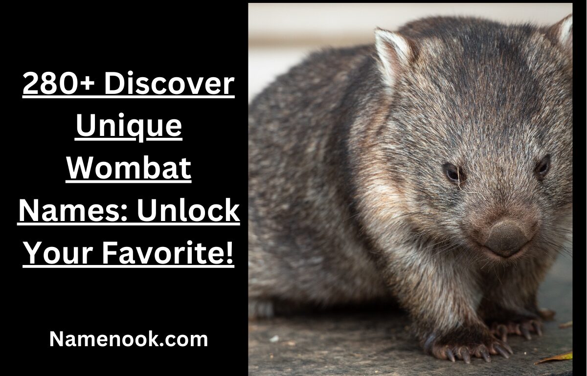 280+ Discover Unique Wombat Names: Unlock Your Favorite!