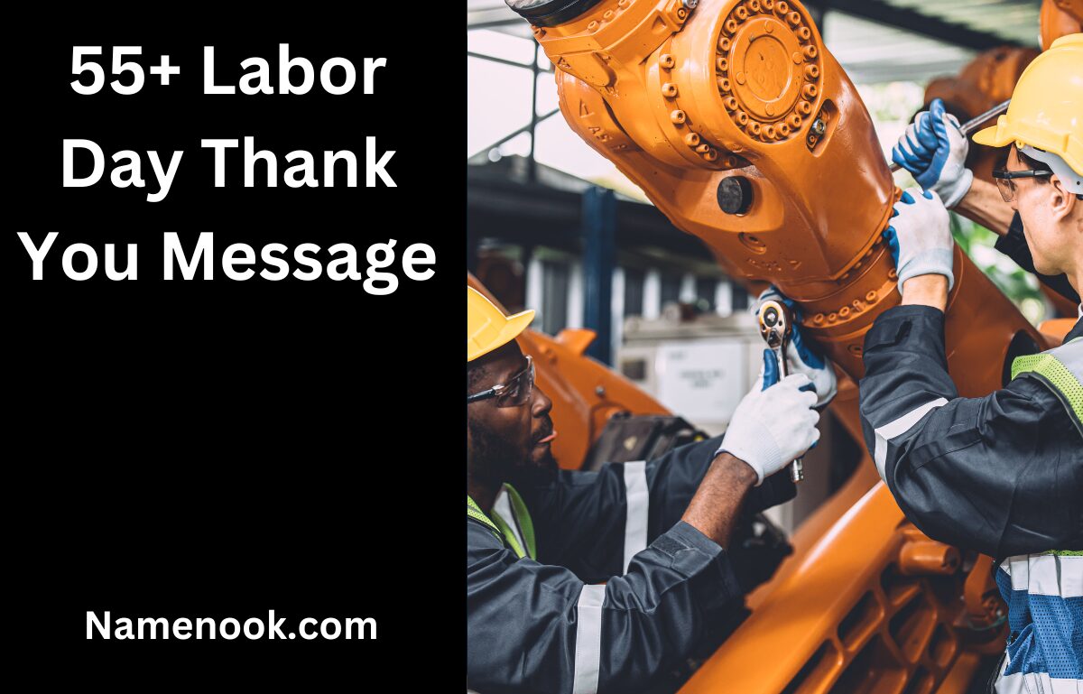 55+ Labor Day Thank You Message