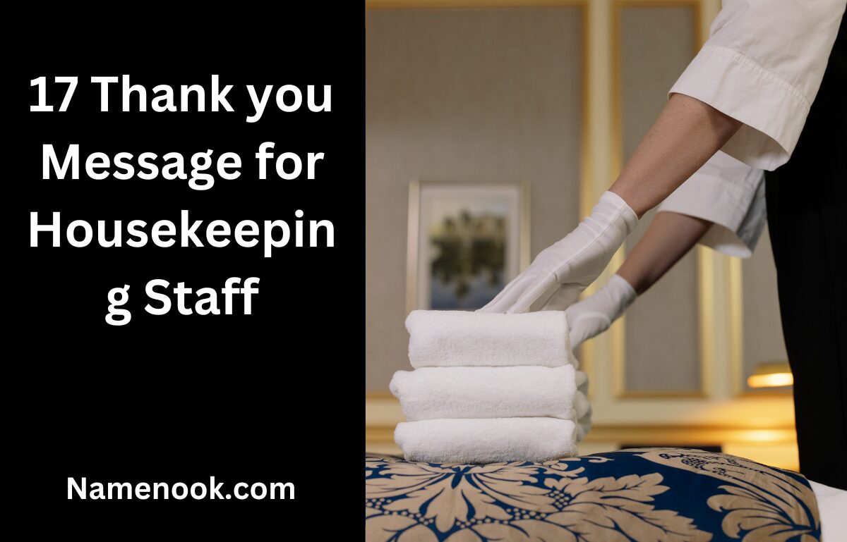 17 Thank you Message for Housekeeping Staff