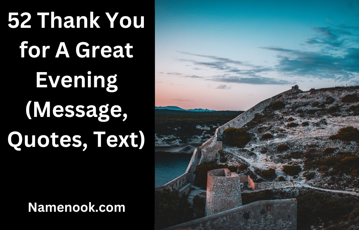 52 Thank You for A Great Evening (Message, Quotes, Text)