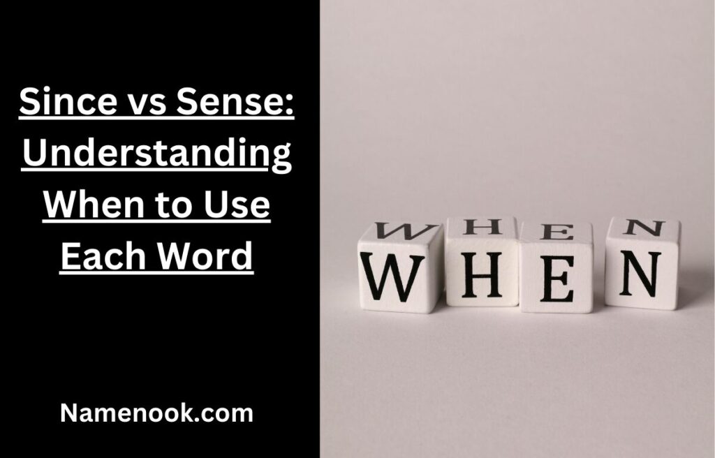 Since vs Sense: Understanding When to Use Each Word