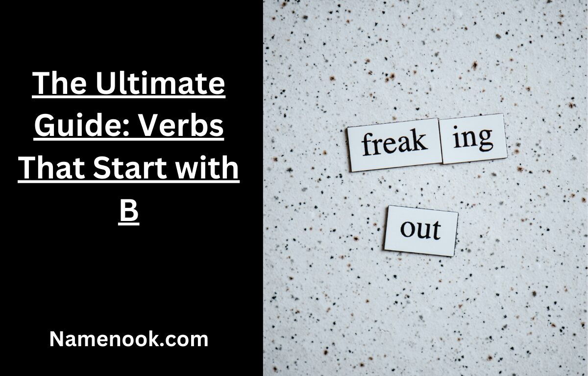 The Ultimate Guide: Verbs That Start with B