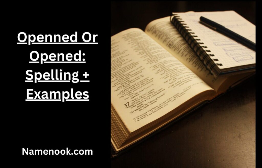 Openned Or Opened: Spelling + Examples